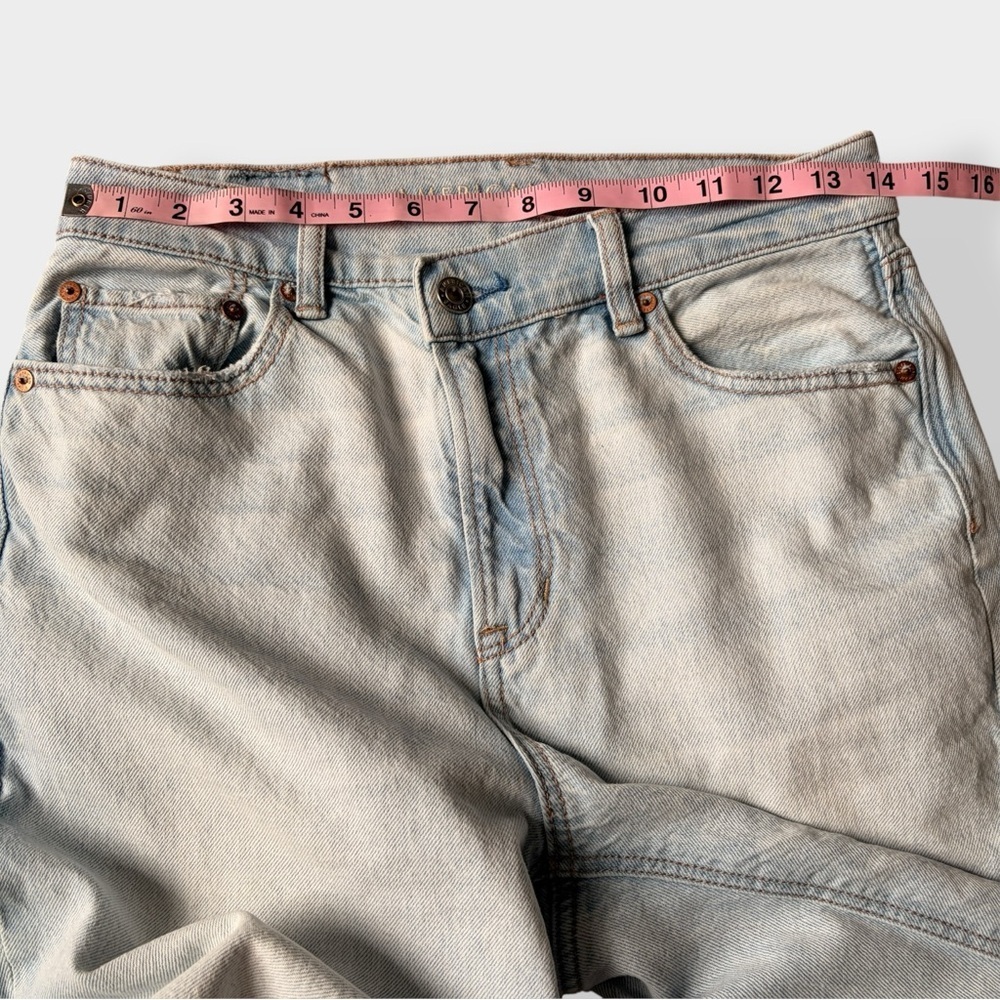 American Eagle Highest Rise Baggy Straight Jeans – Size 4 Short Light Blue - Picture 11 of 11